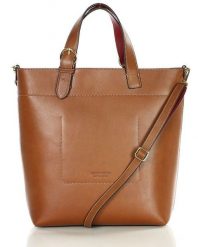 Duża torebka shoppperka do ręki skórzana premium MARCO MAZZINI brązowa. Brązowe torebki shopper damskie bez wzorów, ze skóry, biznesowe, do ręki, duże, bez dodatków. Za 1,162.99 zł.