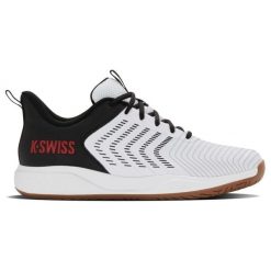 Sneakersy męskie K-swiss ULTRASHOT TR INDR do treningu białe (04602-153-M). Białe buty sportowe męskie K-SWISS, bez zapięcia, na fitness i siłownię. Za 279.00 zł.