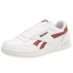 Buty treningowe damskie Reebok Court Advance. Białe obuwie sportowe damskie Reebok, bez wzorów, ze skóry, tenisowe. Za 172.49 zł.