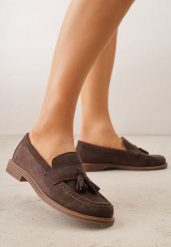 Brązowe Mokasyny VICES ze Skórzaną Wkładką i Frędzlami Leuconisse. Brązowe mokasyny damskie Born2be, z jeansu, eleganckie. Za 89.99 zł.