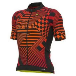 Koszulka rowerowa męska Alé Cycling PR-S Checker. Czerwone koszulki sportowe męskie ALÉ CYCLING, l, bez wzorów, bez kołnierzyka, bez ramiączek, rowerowe. W wyprzedaży za 448.99 zł.