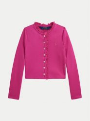 Polo Ralph Lauren Kardigan 312952700002 Różowy Regular Fit. Czerwone swetry dla dziewczynek Polo Ralph Lauren, bez wzorów, z syntetyku, bez kołnierzyka, bez ramiączek, bez kaptura. Za 249.99 zł.