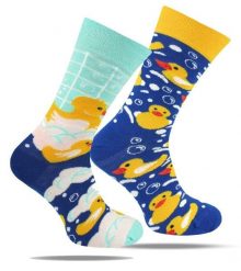 Skarpetki Bawełniane - Tematyczne - Kaczki w Kąpieli. Skarpety męskie His Story, bez wzorów, z bawełny. Za 29.99 zł.