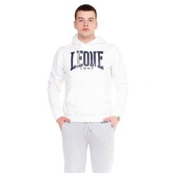 Męska bluza z kapturem Leone 1947 unbrushed – lekka bluza. Białe buty sportowe męskie LEONE 1947 APPAREL, z tkaniny, bez zapięcia, na fitness i siłownię. W wyprzedaży za 139.75 zł.