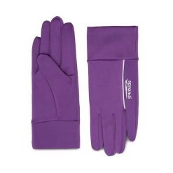 Rękawiczki Damskie Sprandi. Fioletowe rękawiczki damskie Sprandi, bez wzorów, z dzianiny. Za 49.99 zł.