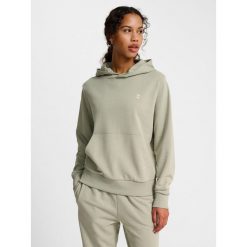 Damska bluza dresowa Hummel Pulse. Szare bluzy damskie Hummel, na zimę, bez wzorów, z dresówki, bez kołnierzyka, bez ramiączek, bez kaptura. Za 203.50 zł.