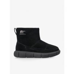 Buty zimowe damskie Sorel Explorer III Slip-On WP. Czarne obuwie sportowe damskie Sorel, na zimę, trekkingowe. Za 424.99 zł.