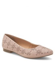 Lasocki Baleriny RST-KAJA-27 Różowy. Czerwone baleriny damskie Lasocki, bez wzorów, ze skóry, bez obcasa. Za 169.99 zł.