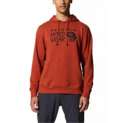 Bluza turystyczna męska MHW Logo Pullover Hoody z kapturem. Brązowe bluzy męskie Mountain Hardwear, m, bez wzorów, z bawełny, z kapturem. W wyprzedaży za 299.00 zł.