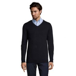 Męski Sweter Glory. Niebieskie swetry przez głowę męskie SOL'S, m, bez wzorów, bez kołnierzyka. Za 156.99 zł.