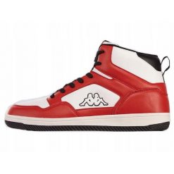 Buty na co dzień unisex KAPPA ALID za kostkę wysokie eko skóra. Czerwone obuwie sportowe damskie Kappa, bez wzorów, ze skóry, trekkingowe. Za 159.00 zł.