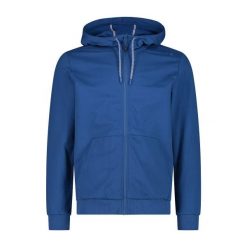Bluza z kapturem zapinana na zamek błyskawiczny CMP. Niebieskie bluzy męskie CMP, bez wzorów, z materiału, z kapturem. Za 285.70 zł.