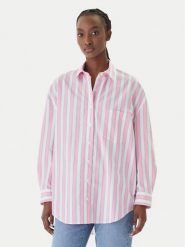 JOOP! Jeans Koszula Brenda 10100296 30101897 Różowy Oversize. Czerwone bluzki damskie JOOP! Jeans, xs, bez wzorów, z bawełny, bez kołnierzyka, bez ramiączek. Za 679.99 zł.