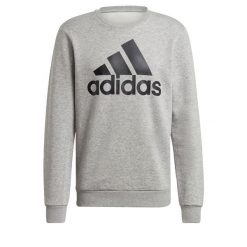 Bluza adidas Essentials Big Logo, Mężczyźni. Czarne bluzy sportowe męskie Adidas, m, bez wzorów, z bawełny, bez kaptura, na fitness i siłownię. Za 248.15 zł.