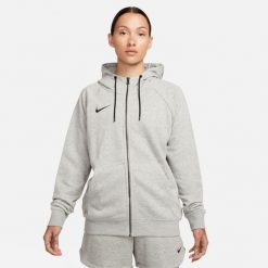 Bluza sportowa damska Nike Wmns Park 20 Hoodie. Szare bluzy sportowe damskie Nike, bez wzorów, z bawełny, na fitness i siłownię. Za 402.00 zł.