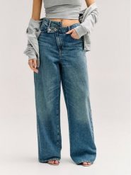 Guess Jeansy W6YAJP D1358 Niebieski Wide Leg. Niebieskie jeansy damskie Guess. Za 524.99 zł.