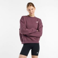 Bluza damska New Balance WT51949FDP – bordowa. Czerwone bluzy damskie New Balance, l, bez wzorów, z bawełny, bez kaptura. Za 169.99 zł.