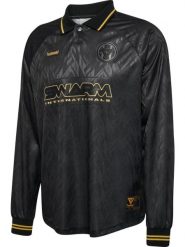 Koszulka piłkarska z długim rękawem Hummel Loose Bay. Czarne t-shirty damskie Hummel, xl, bez wzorów, z materiału, bez kołnierzyka. Za 176.00 zł.