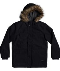 Kurtka zimowa dla dzieci Quiksilver Storm Drop. Czarne kurtki i płaszcze dla chłopców Quiksilver, na zimę, bez wzorów, z materiału, bez kaptura. Za 224.49 zł.