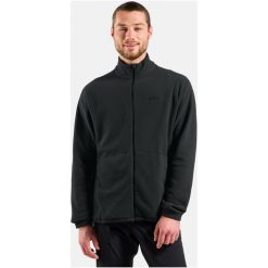 Bluza bez kaptura rozpinana Odlo Mid layer full zip CLASSIC FLEECE. Czarne bluzy sportowe męskie Odlo, s, bez wzorów, z materiału, bez kaptura, do biegania. Za 335.90 zł.