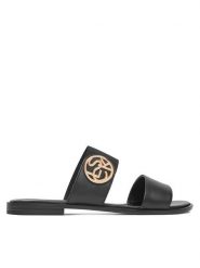 Lasocki Klapki WI23-AGA-11 Czarny. Czarne klapki damskie Lasocki, bez wzorów, ze skóry, bez obcasa. Za 149.99 zł.