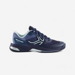 Buty tenisowe damskie Artengo Fast Pro na każdą nawierzchnię. Niebieskie obuwie sportowe damskie ARTENGO, bez wzorów, z kauczuku, tenisowe. Za 179.99 zł.