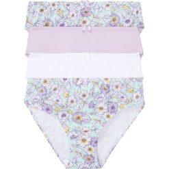 Figi maxi (4 pary). Fioletowe figi damskie bonprix, bez wzorów. Za 59.99 zł.