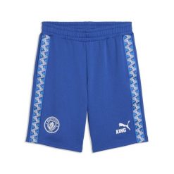 Męskie szorty dresowe Manchester City KING PUMA. Niebieskie szorty męskie Puma, m, bez wzorów, z bawełny, klasyczne. Za 199.00 zł.