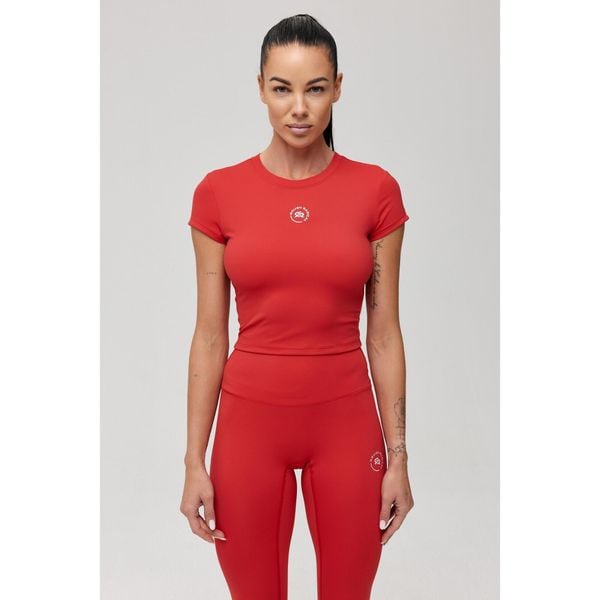 Koszulka sportowa oddychająca Rough Radical Zoya Classic. Czerwone koszulki sportowe damskie ROUGH RADICAL, bez wzorów, bez kołnierzyka, bez ramiączek, na jogę i pilates. Za 109.90 zł.