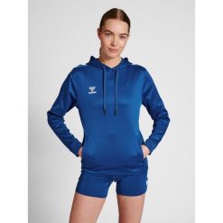 Bluza do piłki ręcznej damska Hummel Core XK z kapturem. Niebieskie bluzy sportowe damskie Hummel, l, bez wzorów, z kapturem, do piłki ręcznej. Za 191.00 zł.