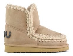 MOU ESKIMO 18 GLITTER LOGO Śniegowce damskie. Brązowe śniegowce i trapery damskie Mou, z materiału. W wyprzedaży za 823.99 zł.