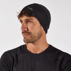 Czapka do biegania Kiprun Warm+ ocieplana V2. Żółte czapki i kapelusze męskie KIPRUN, bez wzorów, z materiału, sportowe. Za 39.99 zł.