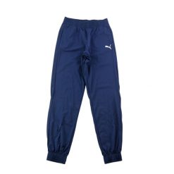 Second life - Spodnie dresowe męskie Puma Teamwear Tapered Fit - Jak nowy. Niebieskie spodnie sportowe męskie Puma, m, bez wzorów, z dresówki, do biegania. Za 85.16 zł.