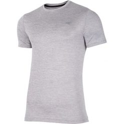 Koszulka treningowa męska TSMF301 - chłodny jasny szary melanż. T-shirty męskie 4f. W wyprzedaży za 49.99 zł.
