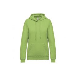 Bluza damska z kapturem Kariban. Zielone bluzy damskie KARIBAN, m, bez wzorów, z bawełny, z kapturem. Za 181.00 zł.