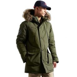 Parka Superdry Everest. Zielone parki męskie Superdry., s, z aplikacjami, z elastanu, eleganckie, bez kaptura. Za 749.05 zł.