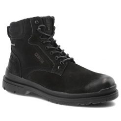 Czarne Botki Big Star Ocieplane Obuwie Męskie. Czarne botki męskie Big Star, na zimę, bez wzorów, z materiału, klasyczne, przed kolano, bez zapięcia. Za 389.00 zł.