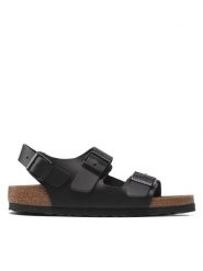Birkenstock Sandały Milano Bs 0034193 Czarny. Czarne sandały damskie Birkenstock, bez wzorów, ze skóry, bez obcasa, na płaskiej podeszwie, bez zapięcia. Za 489.99 zł.