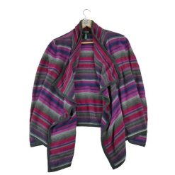 Second life - Kardigan bez rękawów z lnu dla kobiet fioletowy - Jak nowy. Fioletowe kardigany damskie Ralph Lauren, l, bez wzorów, eleganckie. Za 68.12 zł.