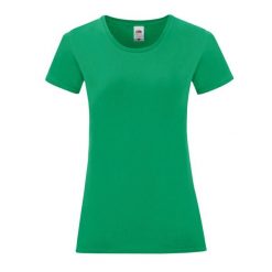 Koszulka Damska Iconic 150. Zielone koszulki sportowe damskie Fruit of the Loom, xl, bez wzorów, bez kołnierzyka, bez ramiączek, trekkingowe. Za 28.99 zł.
