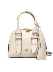 PINKO Torebka Bowling Bag Zip Mini AI 25-26 PLTT 105333 A0QO Écru. Torebki do ręki damskie Pinko, bez wzorów, ze skóry, bez dodatków. Za 1,529.00 zł.