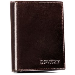 Portfel męski Rovicky N4-RPVT-BL brązowy. Brązowe portfele męskie ROVICKY, bez wzorów, ze skóry. Za 57.99 zł.