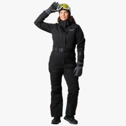 Kombinezon zimowy Narciarstwo Damska Swedemount Cervinia Skisuit oddychający. Czarne spodnie snowboardowe damskie SWEDEMOUNT, na zimę, bez wzorów, sportowe, narciarskie. Za 1,199.00 zł.