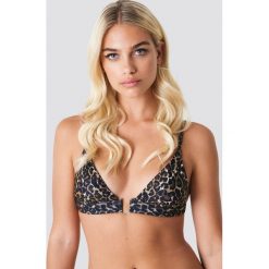 NA-KD Swimwear Góra od bikini z metalową sprzączką - Brown. Brązowe bikini damskie NA-KD Swimwear. Za 100.95 zł.