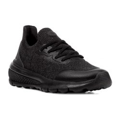 Buty damskie Geox Spherica Actif. Czarne obuwie sportowe damskie Geox, bez wzorów, z materiału, do biegania. Za 329.99 zł.