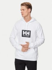 Helly Hansen Bluza Hh Box Hoodie 53289 Biały Regular Fit. Białe bluzy męskie Helly Hansen, m, bez wzorów, z bawełny, bez kaptura. Za 199.99 zł.