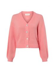 Msch Copenhagen Sweter z dzianiny Kobiety różowy, L/XL. Czerwone kardigany damskie MSCH Copenhagen, l, bez wzorów, z dzianiny. Za 329.95 zł.
