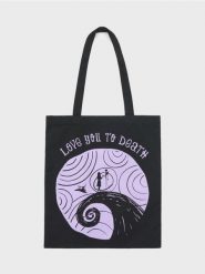 Torebka tote z nadrukiem Nightmare Before Christmas - czarny. Czarne torebki do ręki damskie Sinsay, bez wzorów, z nadrukiem, bez dodatków. Za 15.99 zł.