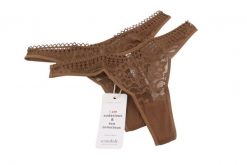 Scandale Le String Sensual-nude B18 2-pack stringi damskie brązowe. Brązowe stringi damskie Erima, m, bez wzorów, z bawełny. Za 277.99 zł.