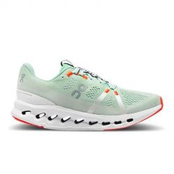 Buty do biegania damskie On Cloudsurfer 7. Zielone obuwie sportowe damskie On, bez wzorów, z gumy, do biegania. Za 939.99 zł.